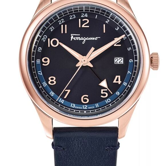 Man Salvatore, Ferragamo timeless 40 mm quartz, watch deployment clasp - Picture 2 of 13